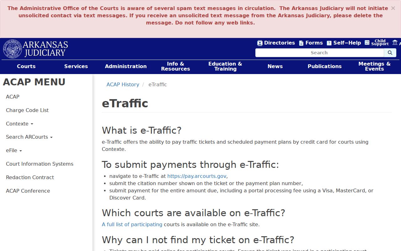 Izard County docket search compared with Arkansas eTraffic service