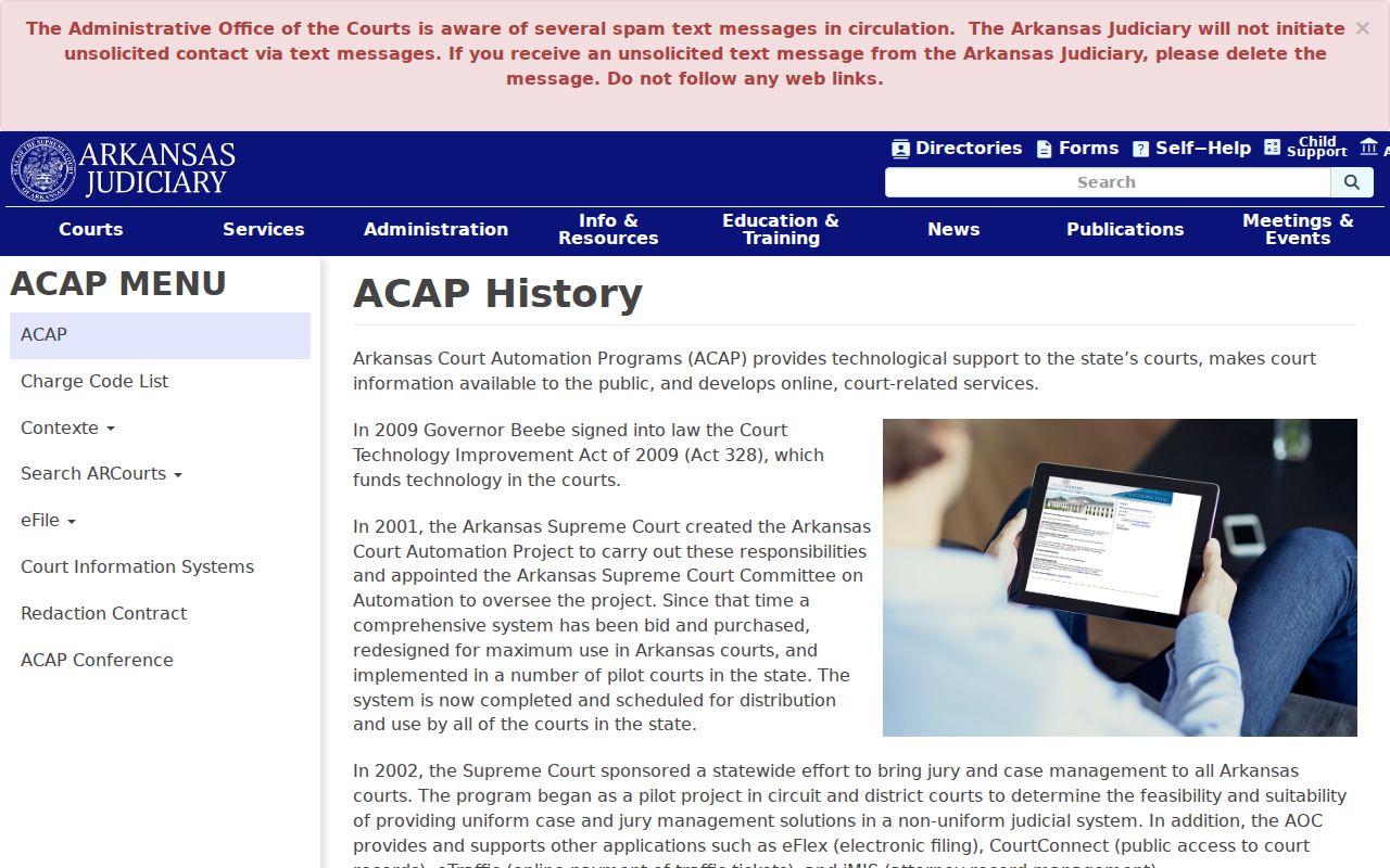 Izard County docket search Arkansas court automation programs