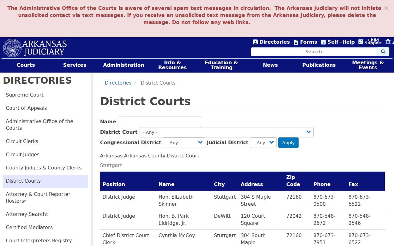 Izard County court calendar district court directory
