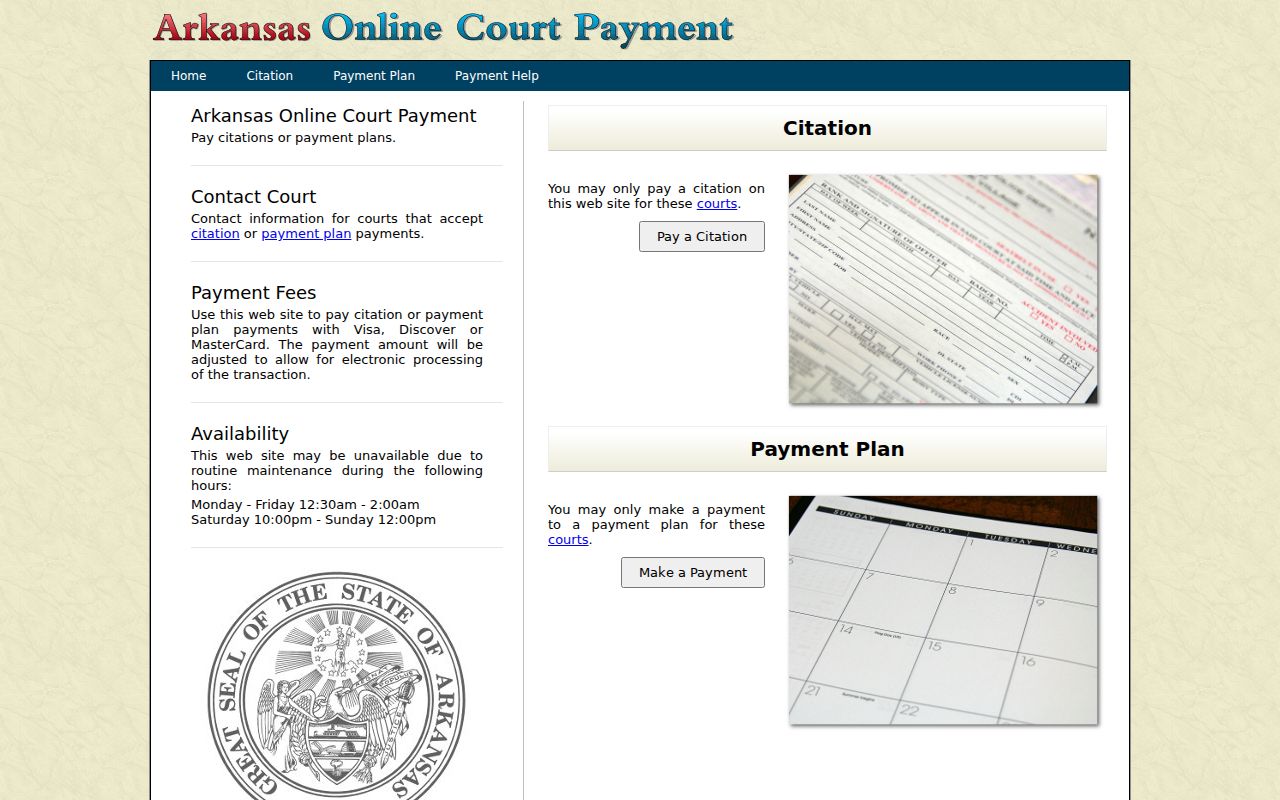 Izard County traffic court records Arkansas eTraffic payment search